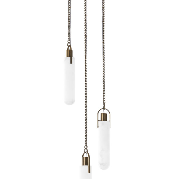 Flint 14-inch 3-light LED multi-pendant in Winter Brass