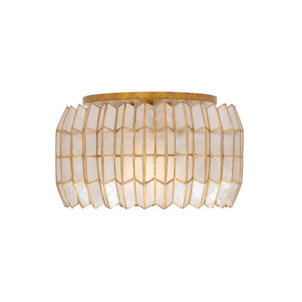 Fractal flush mount in Oxidized Gold Leaf, last chance program